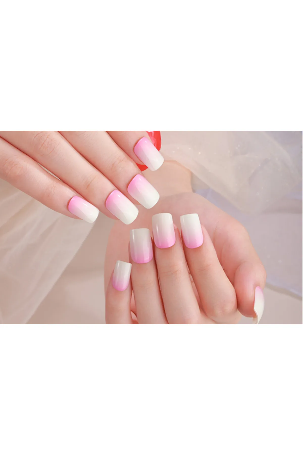 White–Pink Ombré