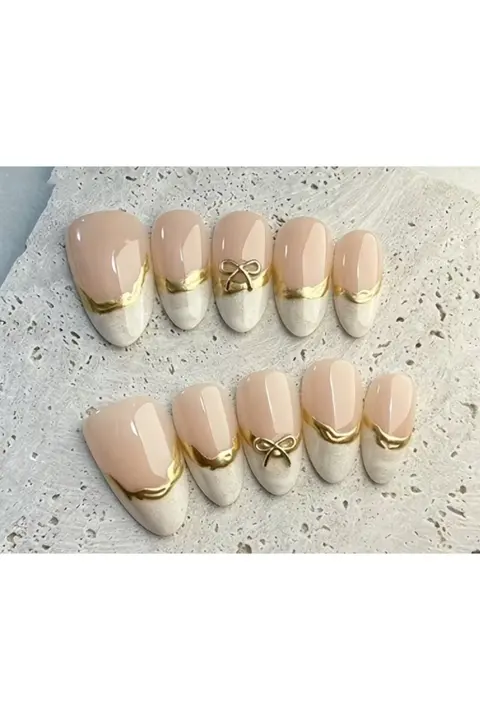 Press-on Gold French